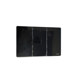 INTERRUPTOR TRIPLE ZAFIRO VIDRIO NEGRO