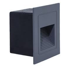 Aplique escalera nicho 3w cuadrada gris