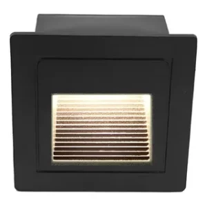 Aplique escalera nicho 3w cuadrada negra