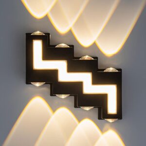 Aplique pared 8w luz cálida zigzag